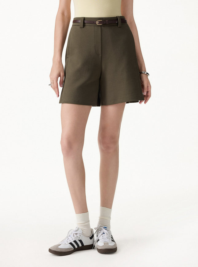 Air Cotton Mid-Rise Travel Shorts with Pockets