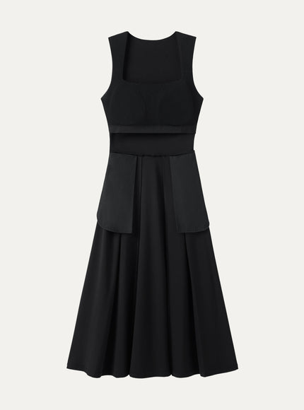 The Anytime Little Black Built-In Bra Dress with Pockets