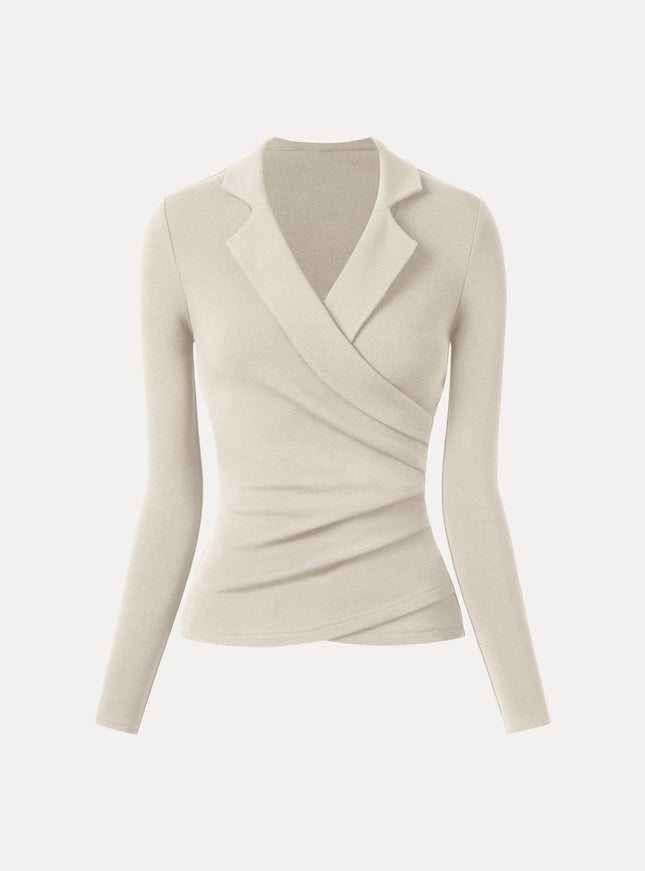 Collared Surplice Top