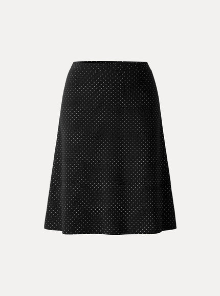 Stretch Cotton Polka Dot A-Line Flare Skirt Limited Edition