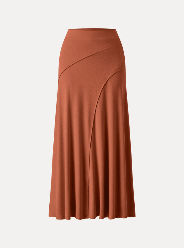Drapey A-Line Midi Skirt