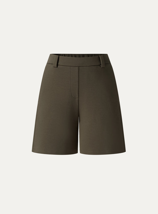 Air Cotton Mid-Rise Travel Shorts with Pockets