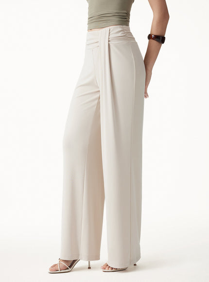 Mid-Rise Relaxed Wide-Leg Lounge Pants