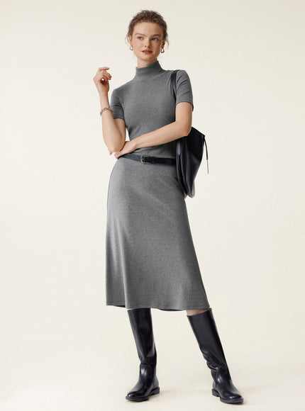 Soft Thermal Pull-On Midi Skirt