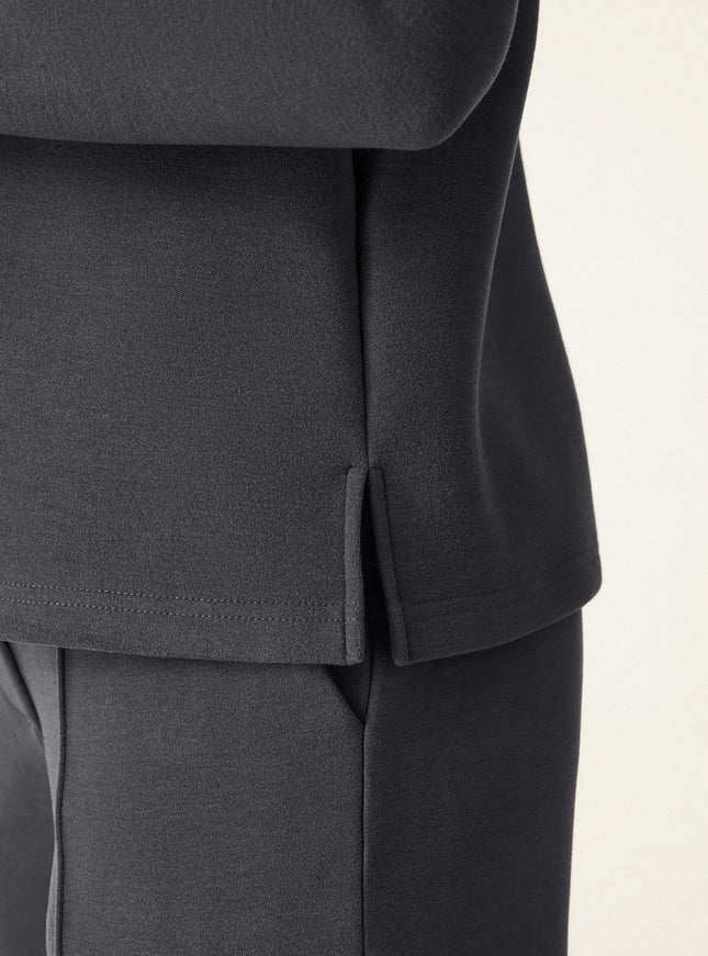 2Pcs Set Turtleneck Top & Regular High Waisted Straight Leg Pull On Pant