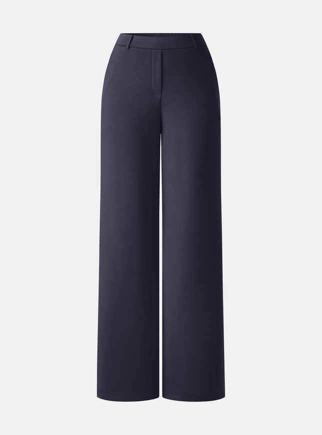 TravelEase Lyocell Spacer High-Rise Wide Leg Pants with Pockets