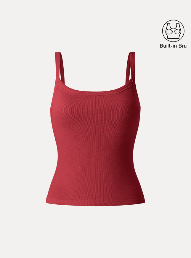 Everyday Cotton Low Back New Airy Built-In Bra Tank