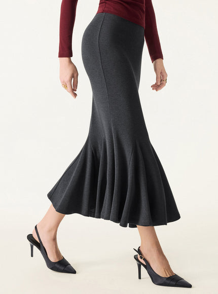 High-Rise Mermaid Midi Skirt