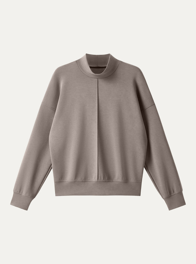 Modal Spacer Mockneck Long Sleeve Pullover Shirt