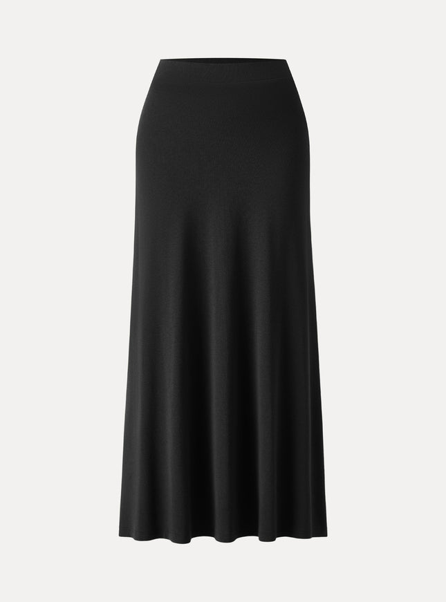 High-Rise A-Line Maxi Skirt