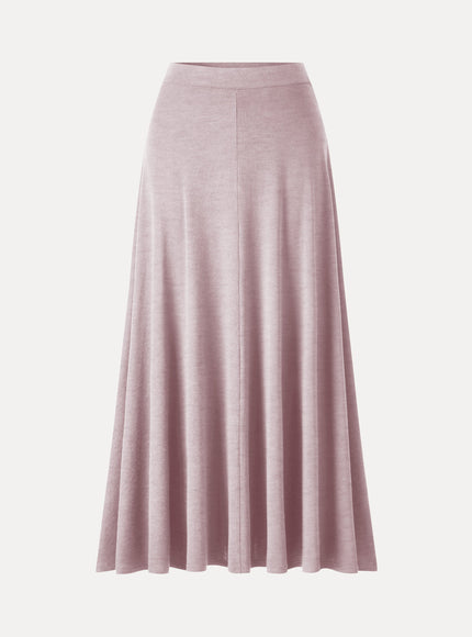 Lyocell-Cashmere Blend Mid-Rise Umbrella Maxi Skirt