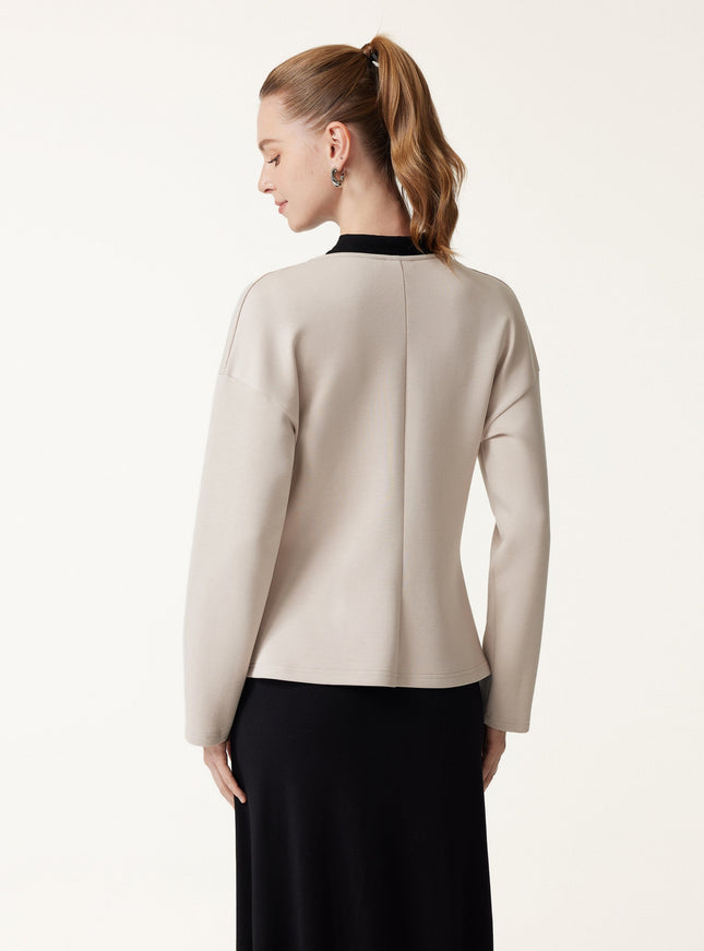 Spacer Knit Long Sleeve Cardigan