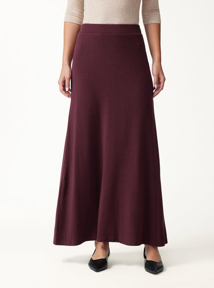2Pcs Set Asymmetrical Neck Ruched Top & High-Rise A-Line Maxi Skirt