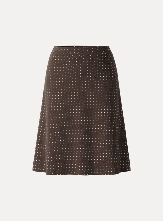 Stretch Cotton Polka Dot A-Line Flare Skirt Limited Edition