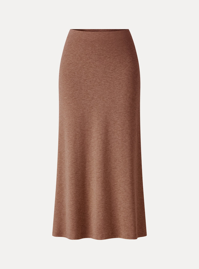 Side-Slit A-Line Midi Skirt