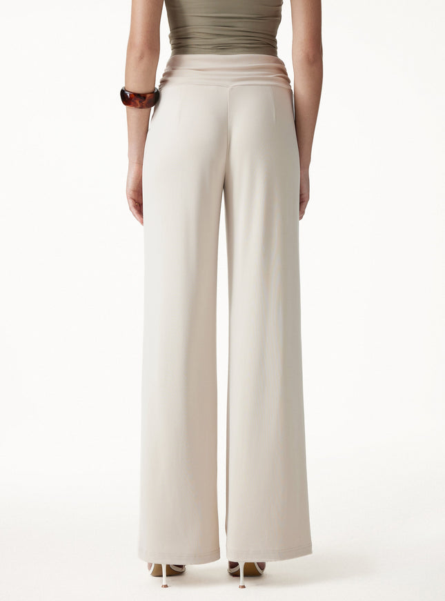 2Pcs Set Boatneck Batwing Sleeve Top & Mid-Rise Wide-Leg Lounge Pants