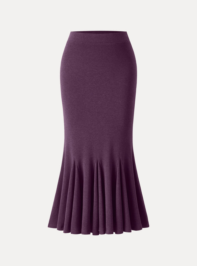 High-Rise Mermaid Midi Skirt