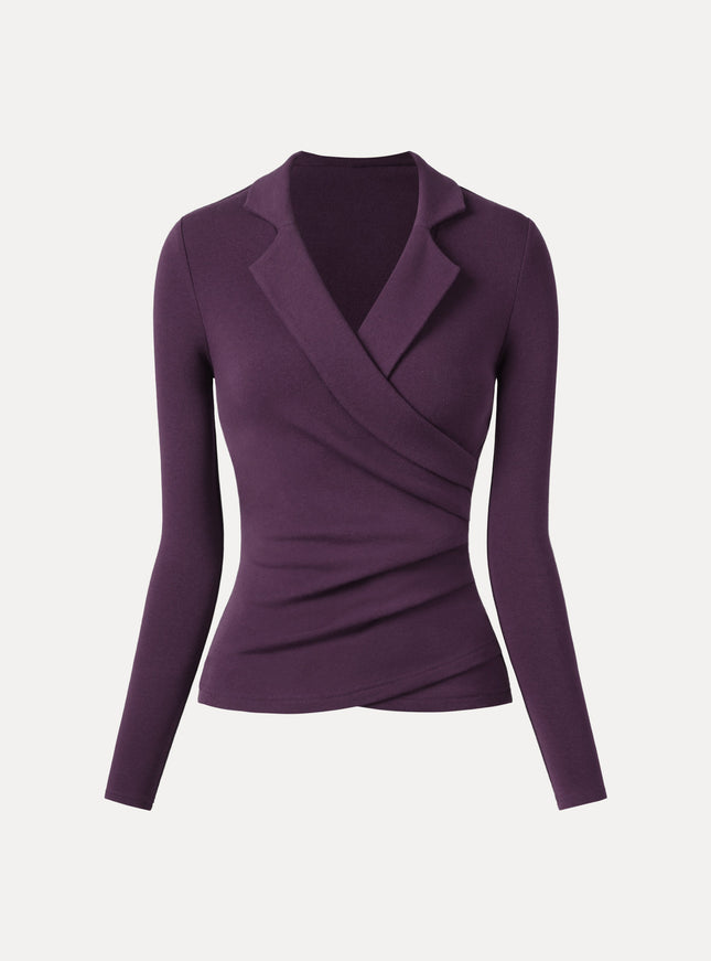 Collared Surplice Top