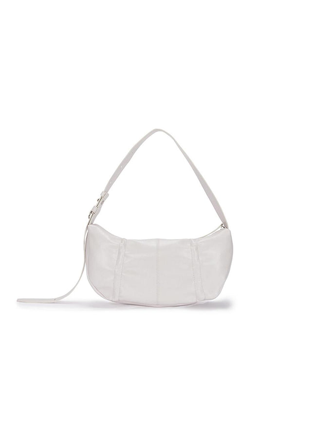 Matin Kim Women's Half Shirring Ribbon Round Bag Ivory 720052179