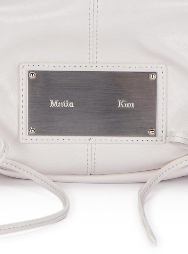 Matin Kim Women's Half Shirring Ribbon Round Bag Ivory 720052179