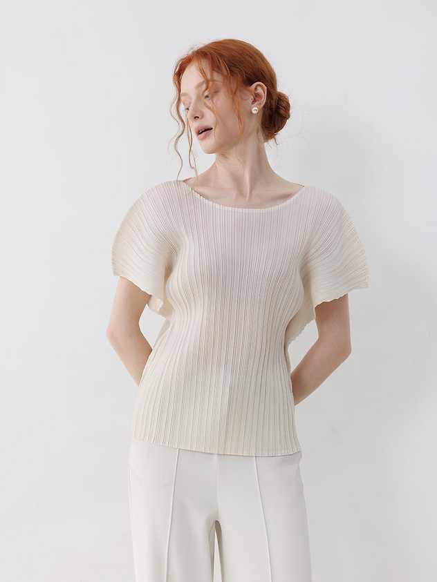 PLEATSMOOD Women's Fresh Pleats Blouse 720502401