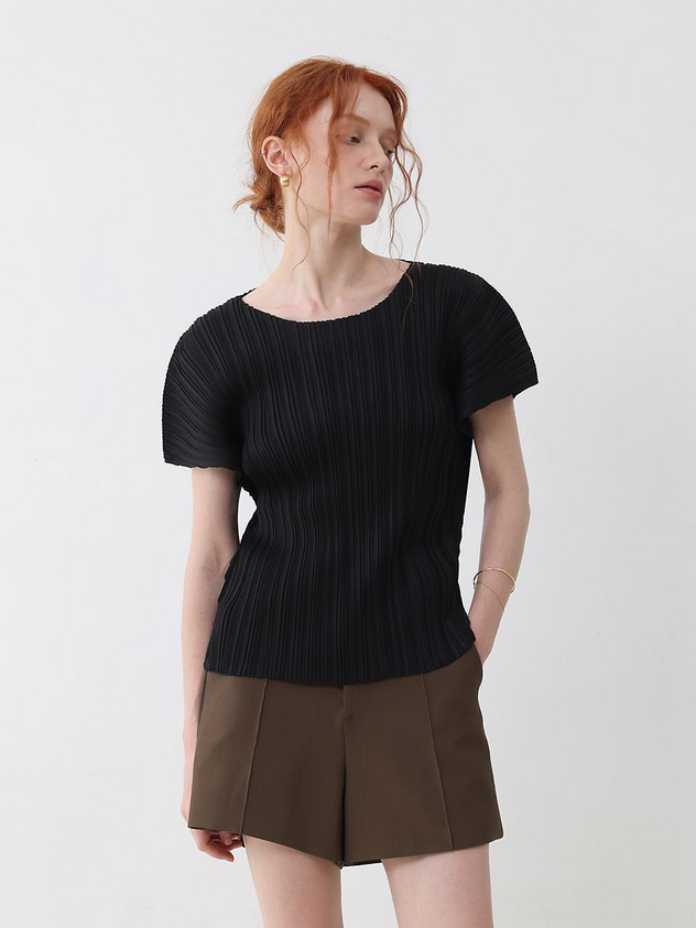 PLEATSMOOD Women's Fresh Pleats Blouse 720502401