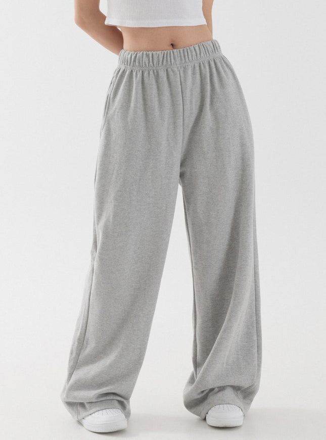 PIANER Women's Relaxed Wide Long Sweatpants Melange 720717008
