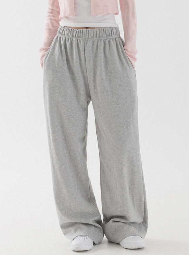 PIANER Women's Relaxed Wide Long Sweatpants Melange 720717008