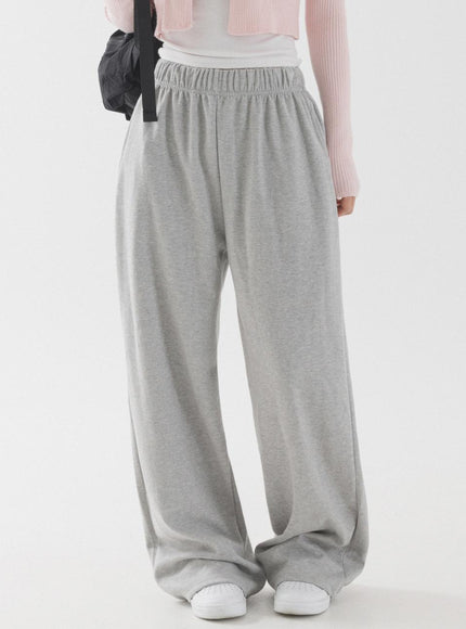 PIANER Women's Relaxed Wide Long Sweatpants Melange 720717008