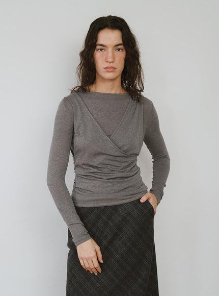 MOHAN Women's TVW Draped Layer T-Shirts