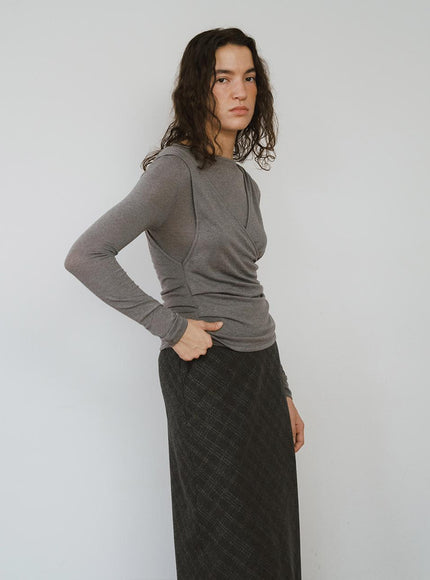 MOHAN Women's TVW Draped Layer T-Shirts