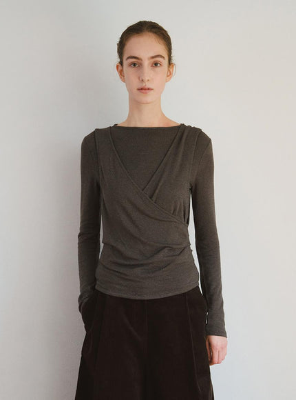MOHAN Women's TVW Draped Layer T-Shirts