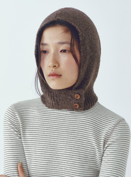 CITTA Women's Wool Blended 2 Button Point Balaclava CTA939