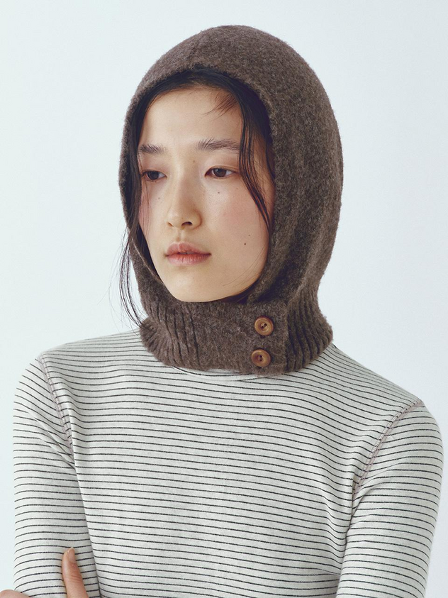 CITTA Women's Wool Blended 2 Button Point Balaclava CTA939
