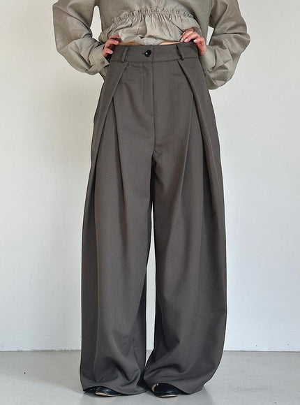 a’poem Women's Folded Line Wide Slacks 720847978