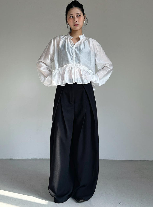 a’poem Women's Folded Line Wide Slacks 720847978