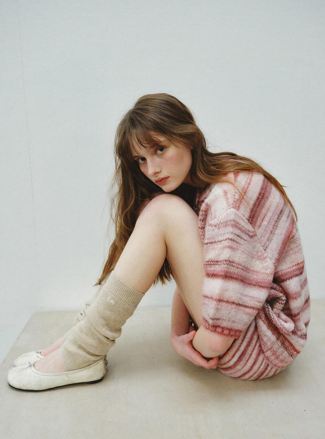 CITTA Women's Pastel Stripe Knit Cardigan CTK266