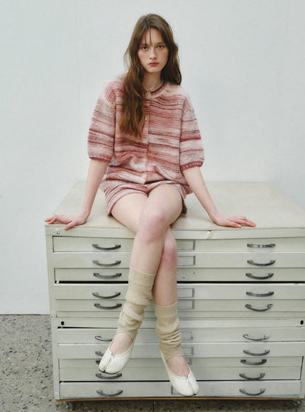 CITTA Women's Pastel Stripe Knit Cardigan CTK266