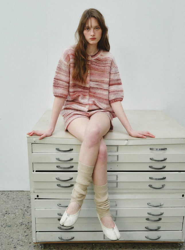 CITTA Women's Pastel Stripe Knit Cardigan CTK266