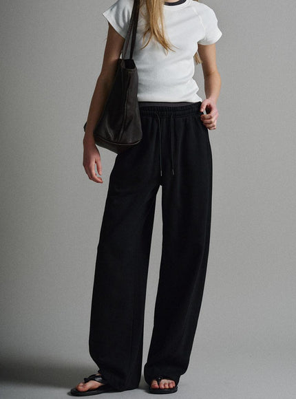 FACADE PATTERN Women's Curved Sweatpants Black 720889775