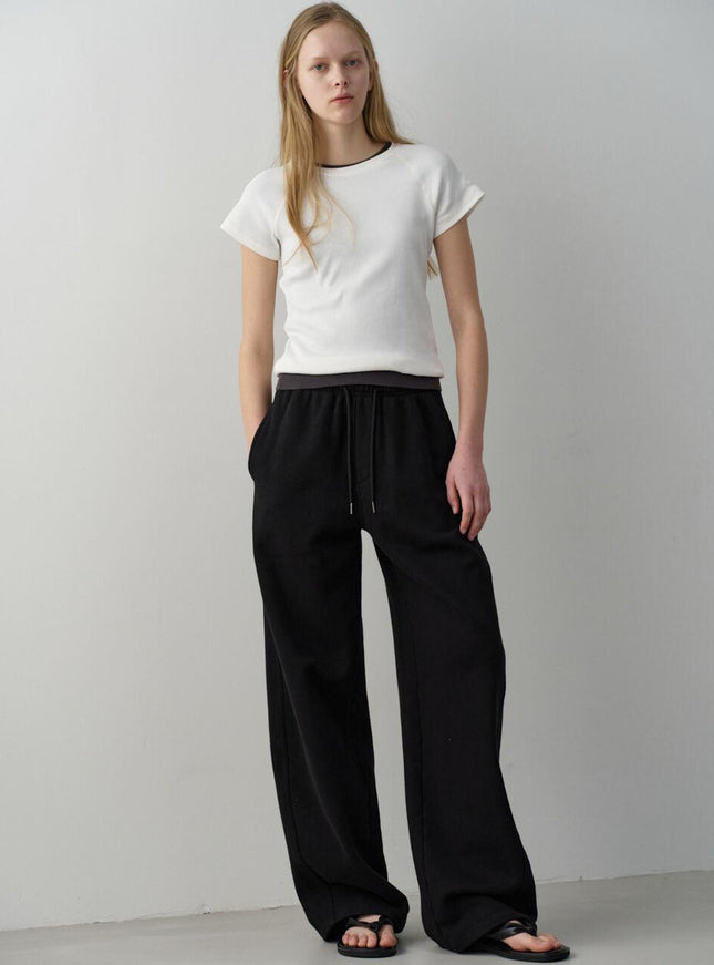 FACADE PATTERN Women's Curved Sweatpants Black 720889775