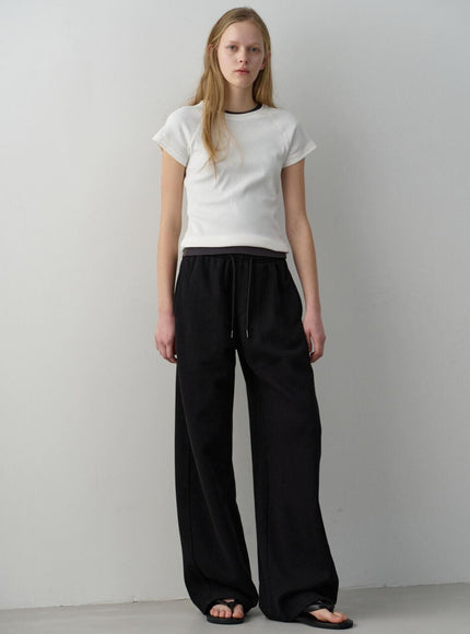 FACADE PATTERN Women's Curved Sweatpants Black 720889775
