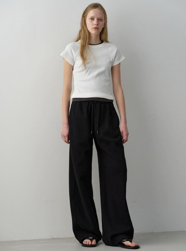 FACADE PATTERN Women's Curved Sweatpants Black 720889775