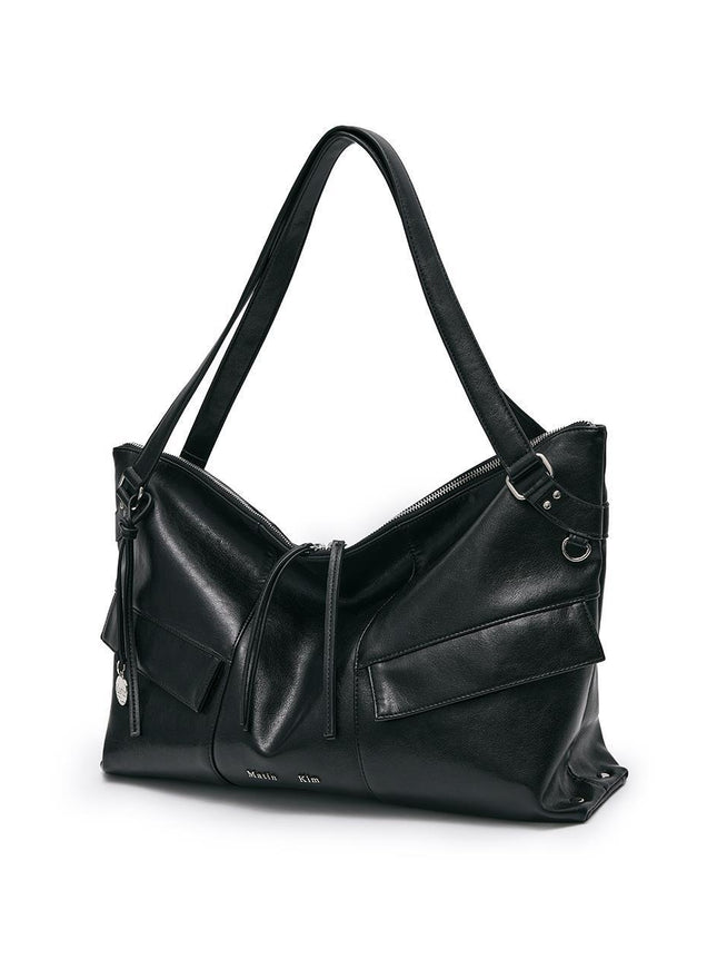 Matin Kim Women's WIDE NEMO Big Shoulder Bag Black 720910025