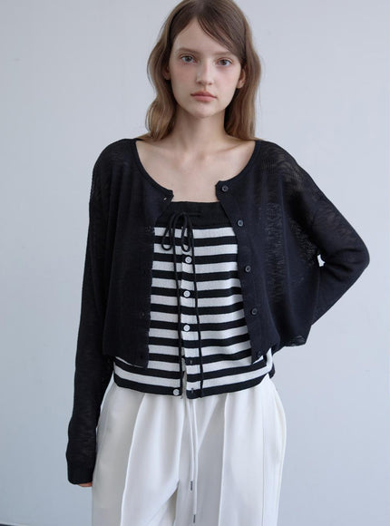 ODER Women's Viscose Lace Cardigan