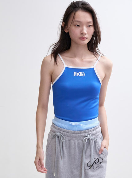 MINJUKIM PAKUA Women's Basic Strap Top Blue
