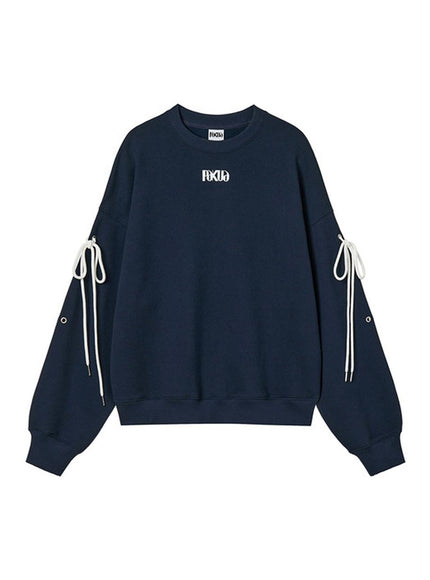 MINJUKIM PAKUA Women's Ribbon Detailed Sweatshirt Navy
