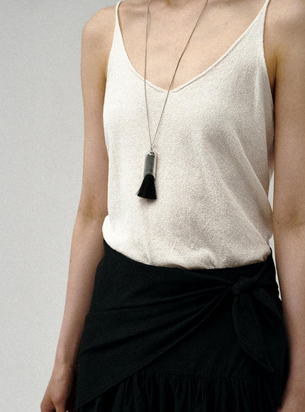 SAGEMENT Women's Horsehair Brush Necklace