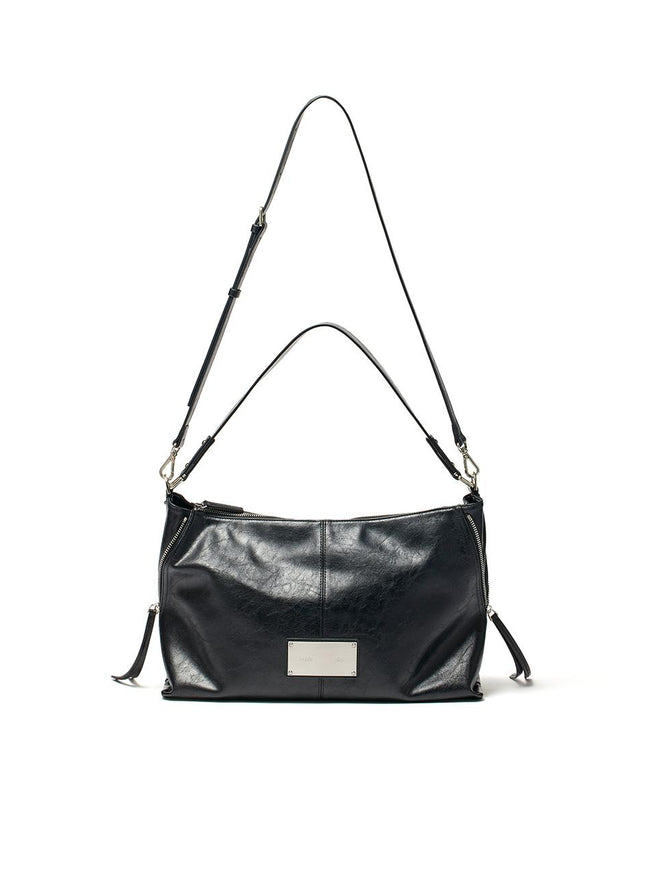 Matin Kim Women's Side Zipper Shoulder Bag Black 721040985