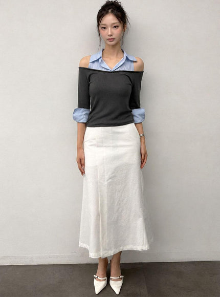 L’autre de min Women's Halter Layered Shirt Top